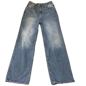 Forever 21 Wide Leg High Waist Stretchy Medium Wash Jeans Size 29